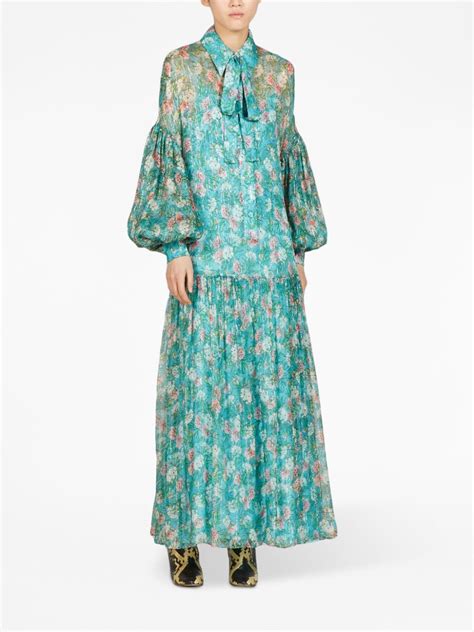 floral gucci print|gucci maxi dress floral.